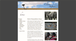 Desktop Screenshot of clairessafaris.com